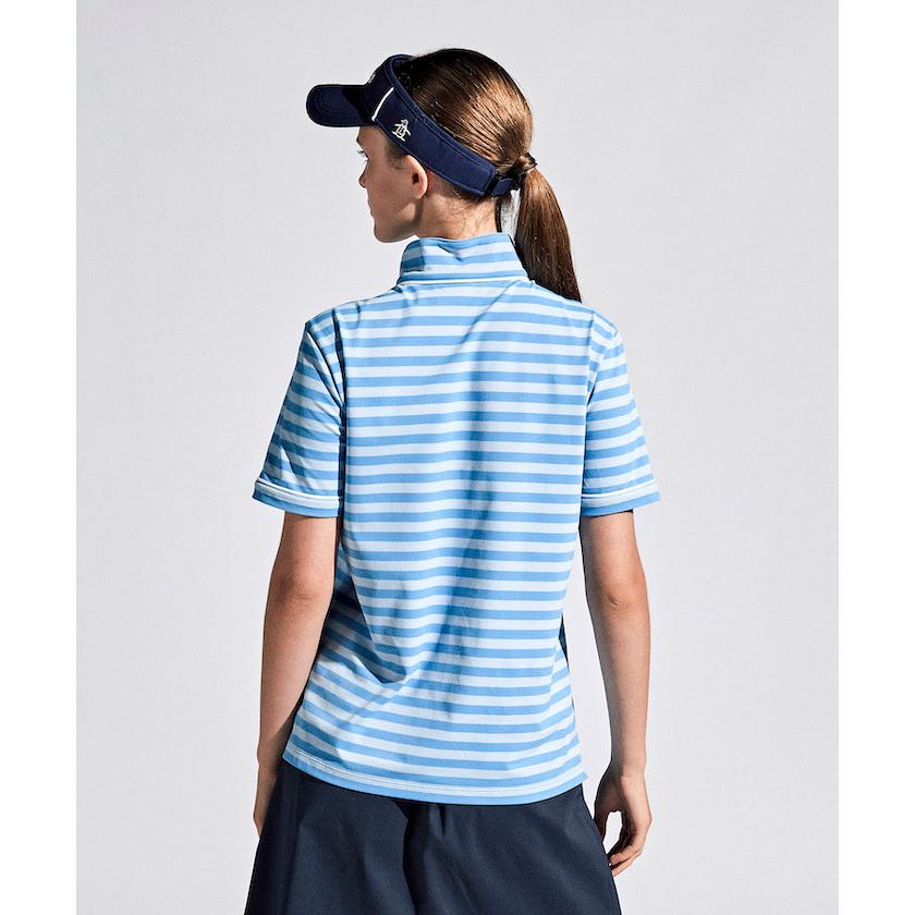 Munsingwear - 極美品 マンシングウェア 半袖 ポロシャツ L ストライプ柄 レディース ゴルフ Munsingwear セール 公式 マンシングウェア 半袖シャツ スタンド
