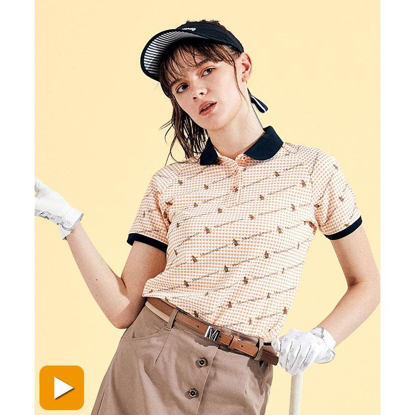 Munsingwear - 新品タグ付　マンシングウェア　レディース　サンスクリーン　半袖ポロシャツ　白　M Munsingwear 公式 マンシングウェア 半袖ポロシャツ レディース