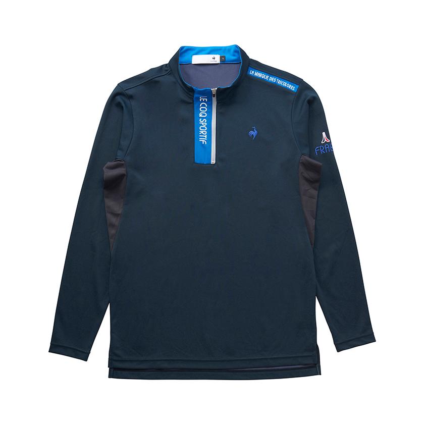 【未使用】le coq sportif　ハーフジップ ゴルフシャツ　L　ネイビー le coq sportif GOLF セール 公式 ルコックスポルティフ ゴルフ