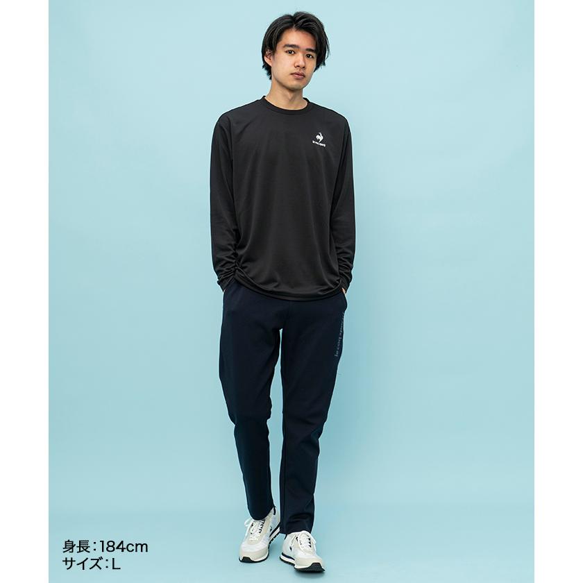 ルコックスポルティフ テニスウェア 長袖Tシャツ QMMWJB03紺メンズL新品 ルコックスポルティフ（lecoqsportif）（メンズ）テニスウェア