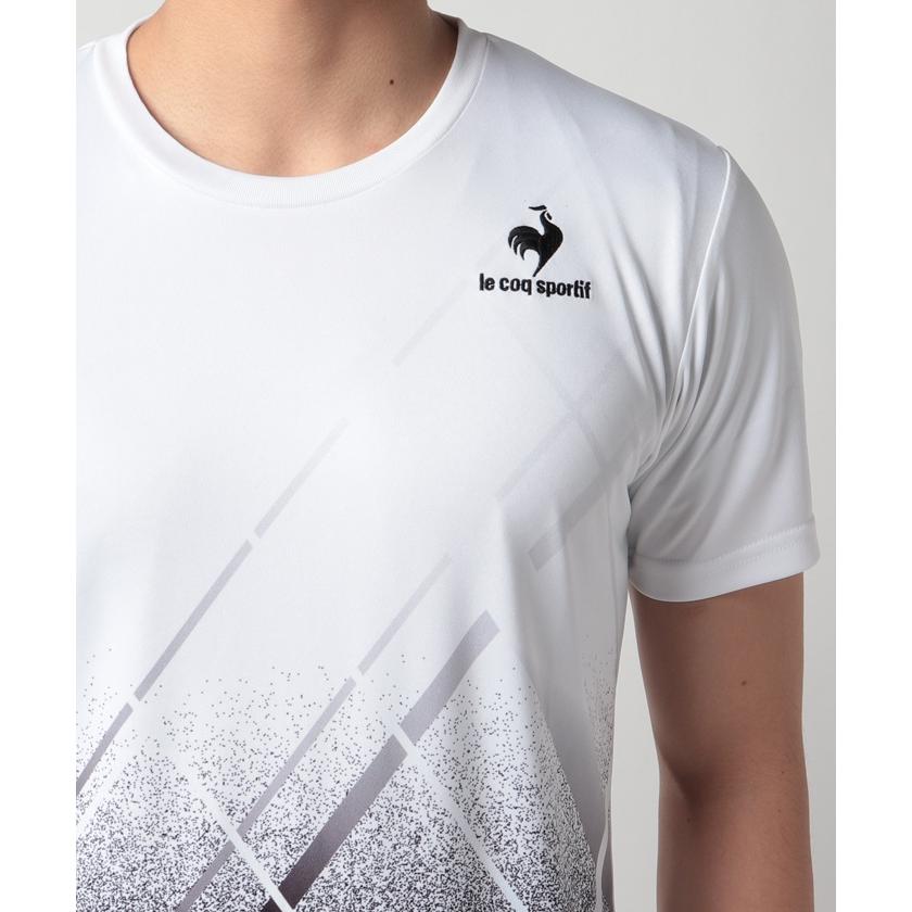 P15倍 27日まで ルコックスポルティフ 公式 メンズ テニスウェア tシャツ ゲームシャツ 半袖 QTMTJA93 23SS  :qtmtja93:デサント公式通販 !店 通販 
