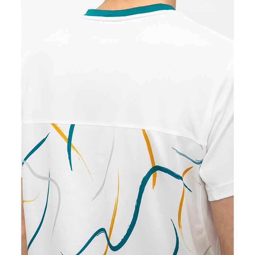 ルコックスポルティフ テニスウェア 半袖TシャツQTMQJA04灰色メンズL