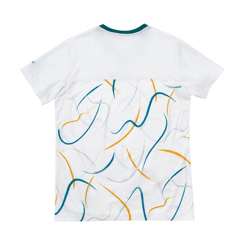 ルコックスポルティフ テニスウェア 半袖TシャツQTMQJA04灰色メンズL