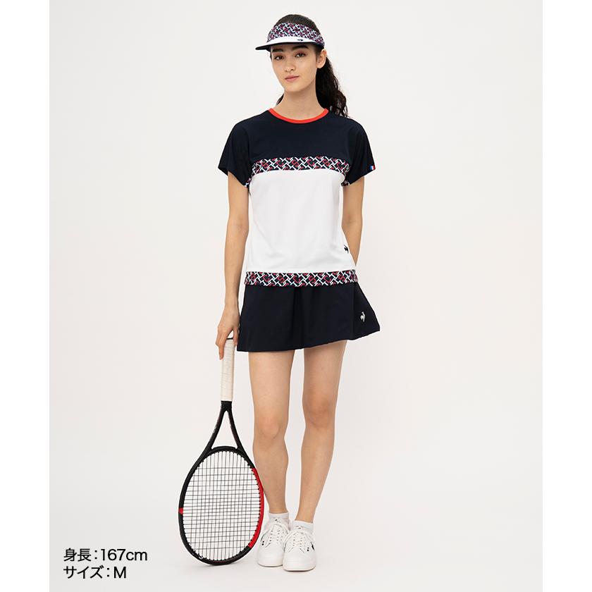 公式 ルコックスポルティフ ゲームシャツ ウェア レディース テニス 半袖 サンスクリーン クーリング QTWXJA03 24SS｜descente-store｜16