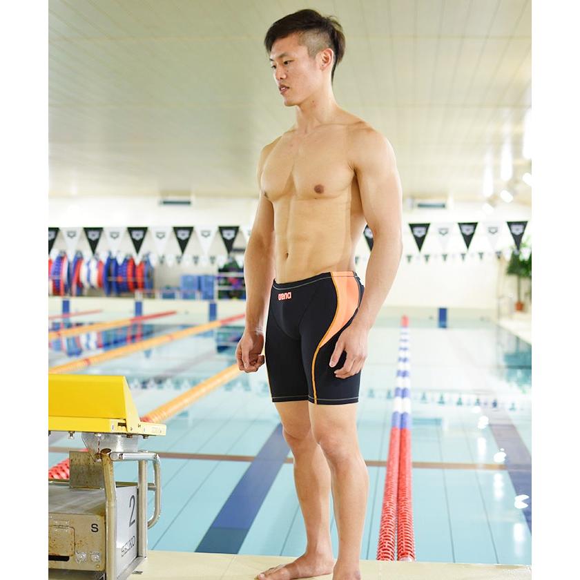 アリーナ 公式 メンズ スイムウェア 水着 トレーニング 練習用 SAR3100 :sar3100:デサント公式通販 !店 通販 XOサイズ アリーナ 競泳水着 メンズ 練習用 SAR3100 ブラック×オレンジ BKOR タフスーツ 長持ち水着 スパッツ 2023FW