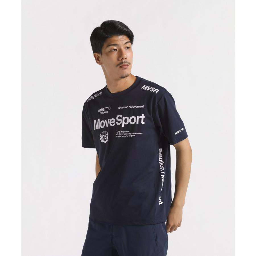 公式 ムーブスポーツ デサント 半袖Tシャツ メンズ ストレッチ サンスクリーン UVカット ウェア トレーニング ST4FHTD1MB 24FW | MOVESPORT