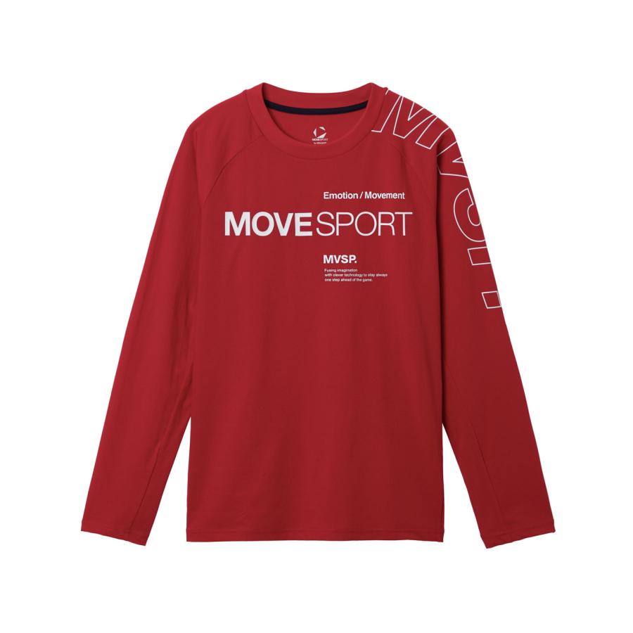 MOVESPORT 公式 ムーブスポーツ アウトラインロゴ 長袖シャツ メンズ