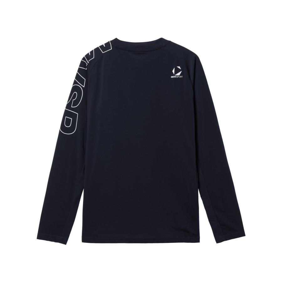 MOVESPORT 公式 ムーブスポーツ アウトラインロゴ 長袖シャツ メンズ