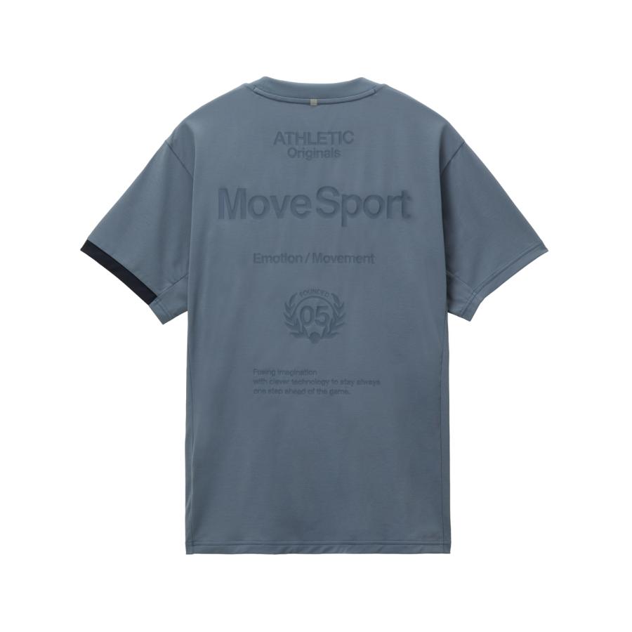 MOVE SPORT 陸上用シャツ 半袖　水色 JAPAN MOVESPORT 公式 ムーブスポーツ デサント ライトメッシュ 半袖