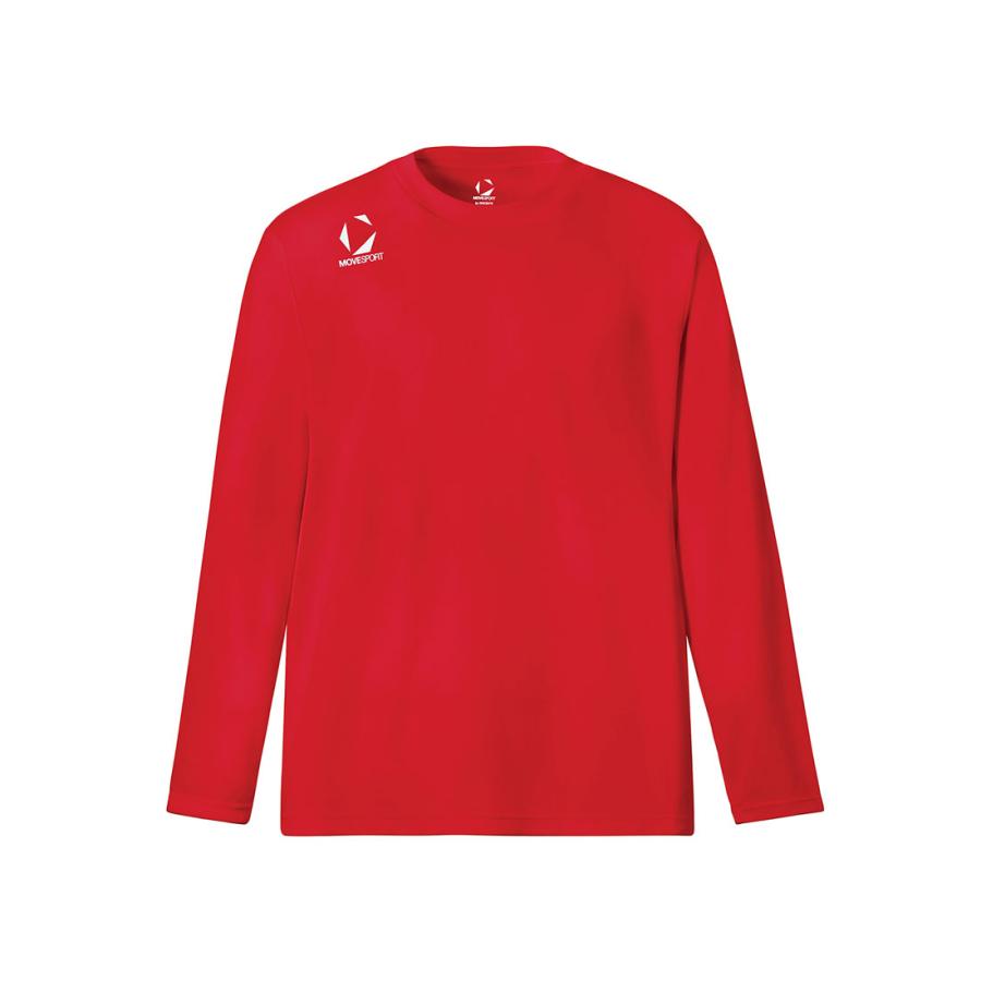 い*な様 DESCENTE デサント MoveSport 赤 S スポーツTシャ MOVESPORT 公式 ムーブスポーツ デサント ワンポイント長袖Tシャツ