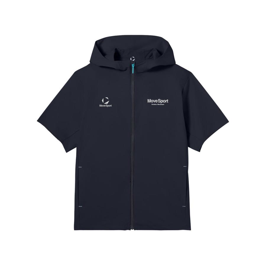 MOVESPORT 公式 ムーブスポーツ 半袖フルジップクロスフーディ 男性