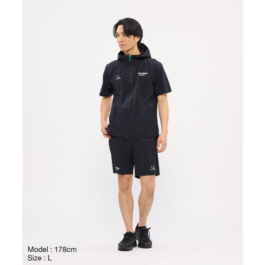 MOVESPORT 公式 ムーブスポーツ 半袖フルジップクロスフーディ 男性