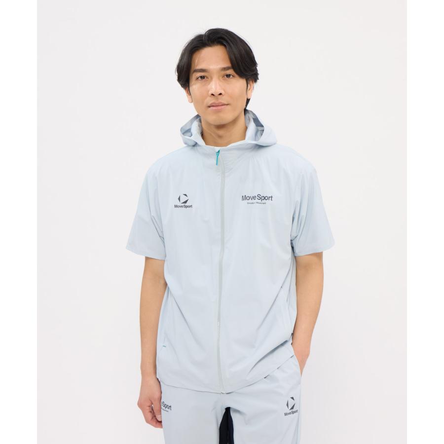 MOVESPORT 公式 ムーブスポーツ 半袖フルジップクロスフーディ 男性
