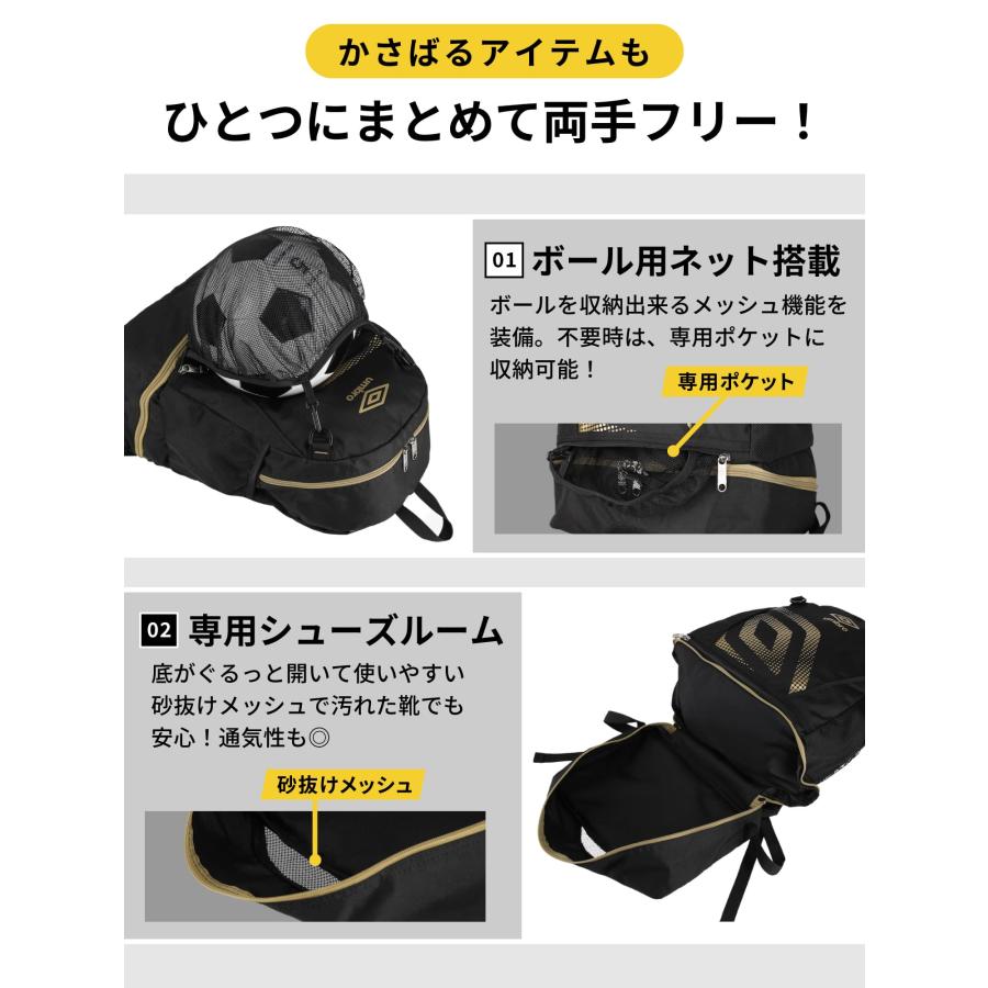 umbro（アンブロ） 公式 洗えるバックパック 子ども ジュニア