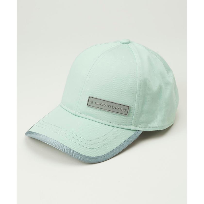 LANVIN Mint Green コットン スウェットシャツ ランバン スポール LANVIN SPORT ハイネック長袖シャツ【吸汗