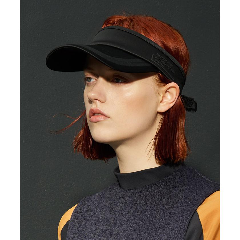 ✨美品✨ランバンスポール 2WAYバイザー レディース ゴルフ サンバイザー LANVIN SPORT 公式 ランバン スポール リボン付き綿ツイルサン