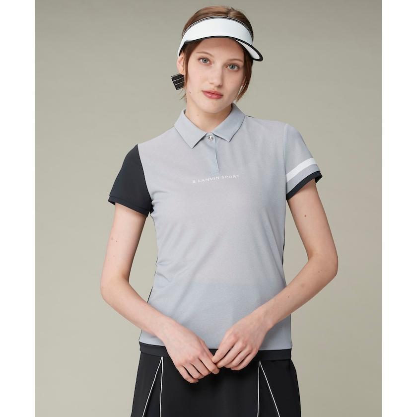 サイズ：40 LANVIN SPORT ランバン スポール  襟付 半袖Tシャツ  ホワイト系 [240101377167] ゴルフウェア レディース ストスト サイズ：40 LANVIN SPORT ランバン スポール 襟付 半袖Tシャツ