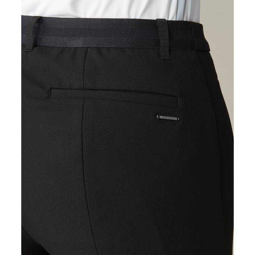 LANVIN SPORT ストレッチ綿 黒パンツ レディース ランバン スポール LANVIN SPORT ボンディングスリム