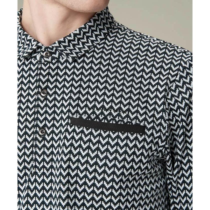 [新品未使用品] ランバンスポールメンズ長袖ポロシャツ LANVIN SPORT 公式 ランバン スポール モノグラム柄 長袖