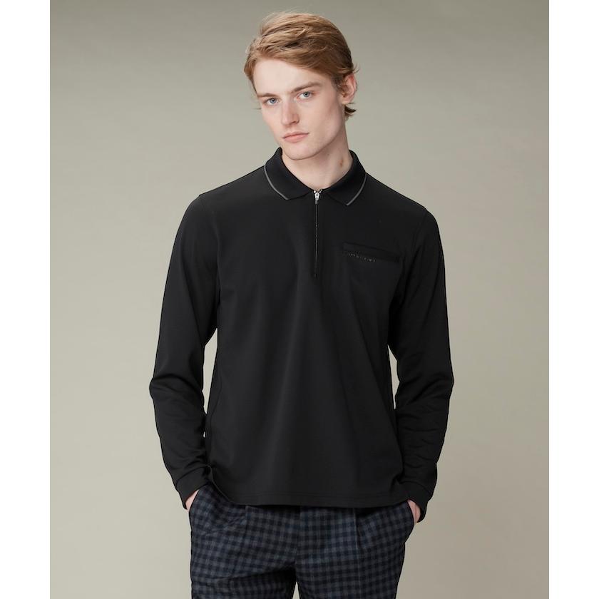 LANVIN SPORT 公式 ランバン スポール 共地衿 長袖ポロシャツ メンズ