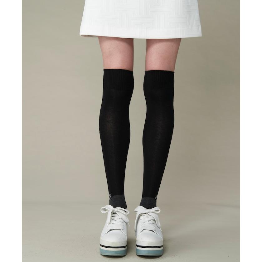 LANVIN SPORT 公式 ランバン スポール ダブルJLロゴ ニーハイソックス 