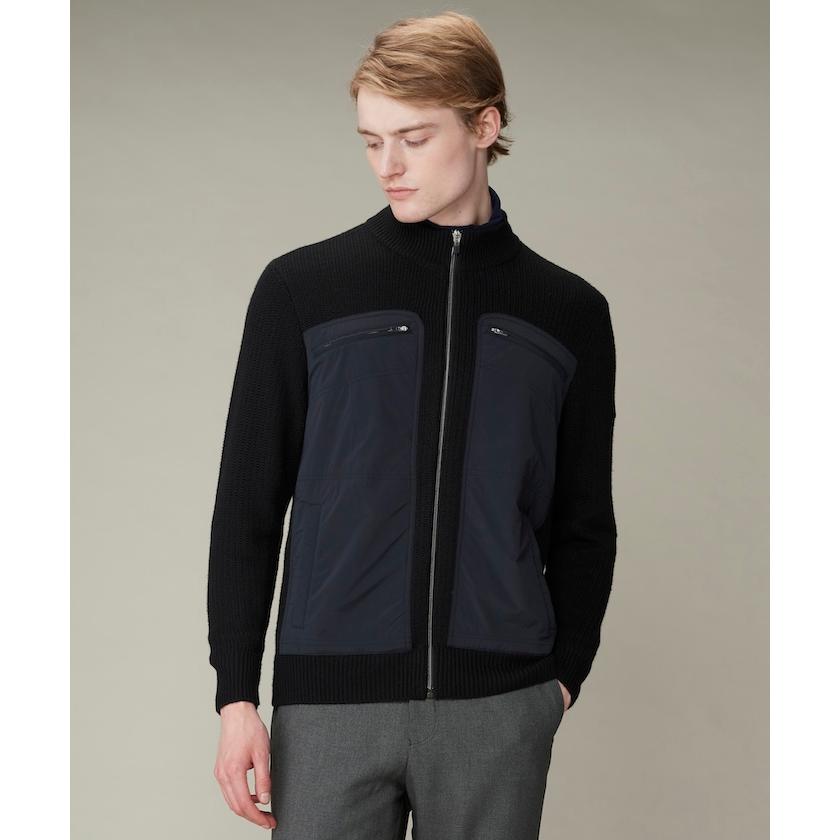 LANVIN SPORT 公式 ランバン スポール ニットブルゾン メンズ 蓄熱保温