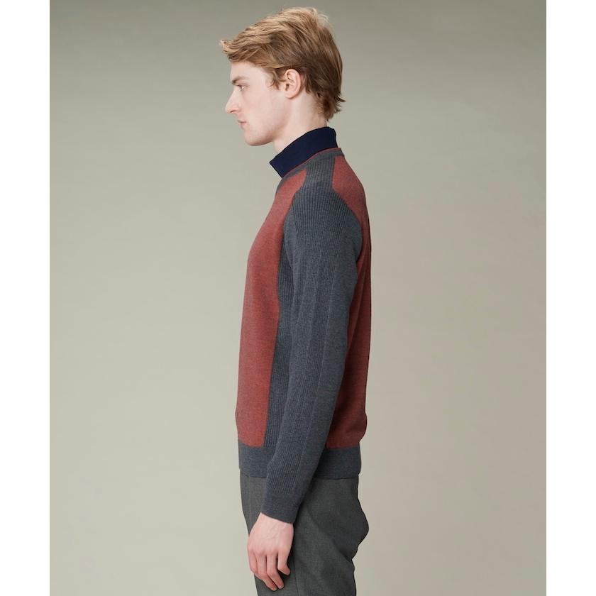 LANVIN SPORT ランバンスポール　切り替え　ニット　ナイロン　セーター LANVIN SPORT 公式 ランバン スポール クルーネックセーター