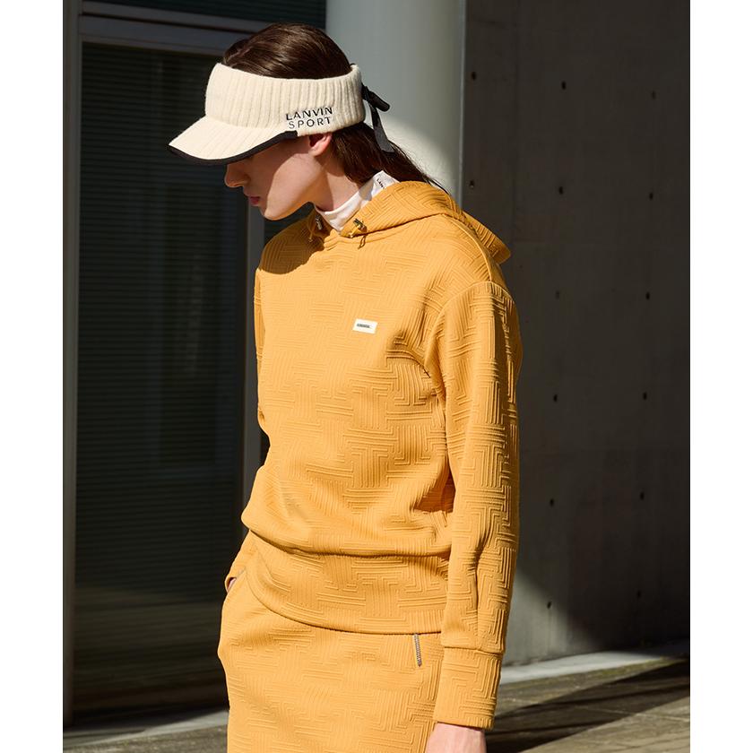 LANVIN sports ランバンスポール ニット パーカー 40ゴルフウェア LANVIN SPORT 公式 ランバン スポール モノグラム柄 マトラッセ