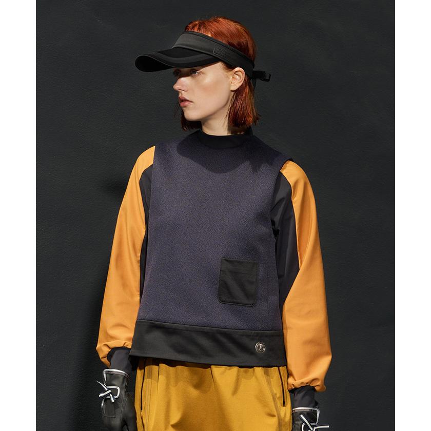 LANVIN SPORT ランバンスポール　モックネック　ダンボールニット　40 ランバン スポール LANVIN SPORT ハイネック長袖シャツ【吸汗