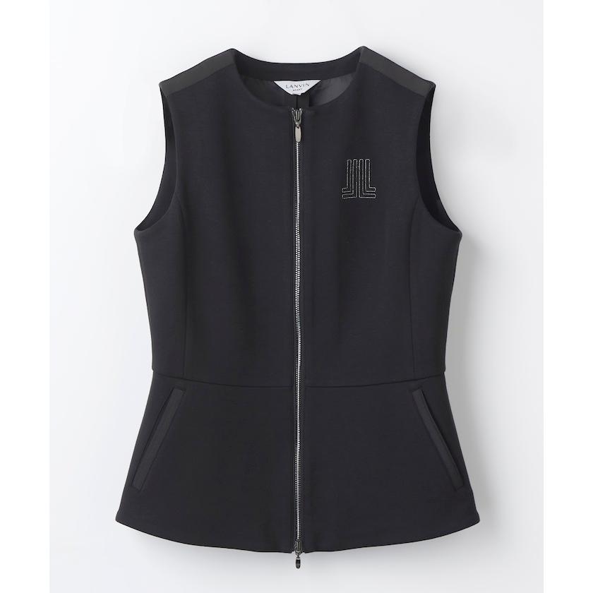LANVIN SPORT ランバンスポール ベスト バックメッシュ ロゴ 38 LANVIN SPORT（ランバンスポール） 公式 ランバン スポール ノーカラー