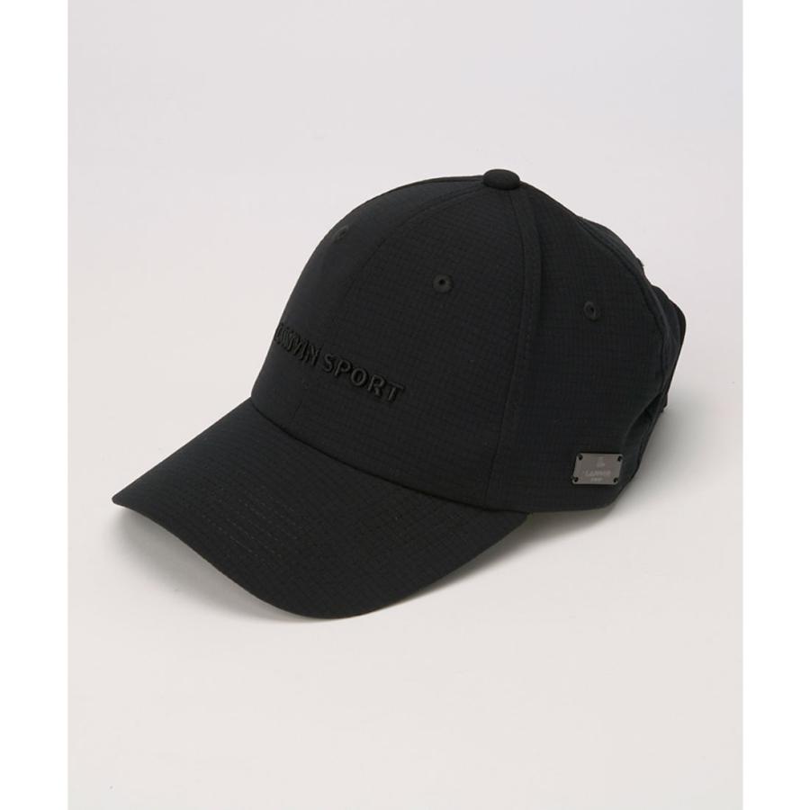 値下げ　新品　LANVIN SPORT 黒 JLロゴ ゴルフキャップ　マーカー付 値下げ 新品 LANVIN SPORT 黒 JLロゴ ゴルフキャップ マーカー付