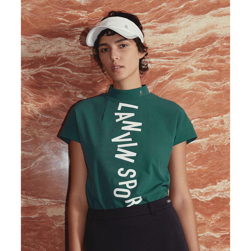 美品　ランバンスポール　ゴルフウェア　ラインストーンロゴ　チュール袖　42 ランバン スポール ロゴ Descente ランバンスポールとは LANVIN SPORT