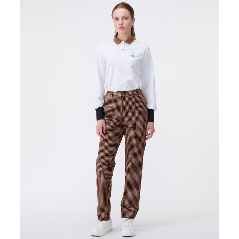 【美品/レディースL】LANVIN ランバンスポール 長袖ポロシャツ グレー LANVIN SPORT（ランバンスポール） 公式 ランバン スポール メッシュ