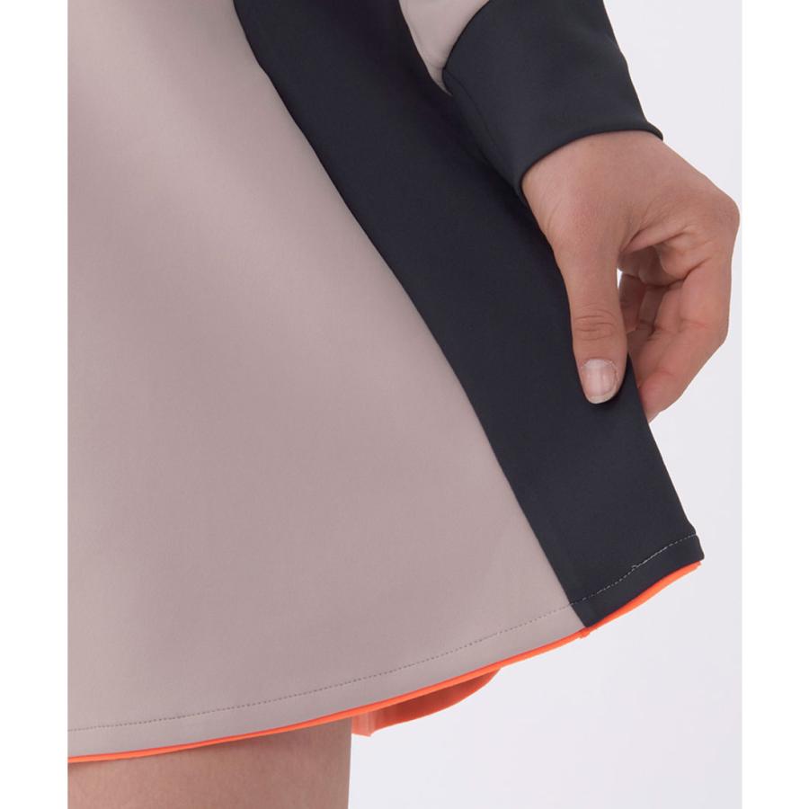 定価47300円【新品】レディース40ランバンスポールモックネックワンピース LANVIN SPORT 公式 ランバン スポール ブロッキングデザイン長袖