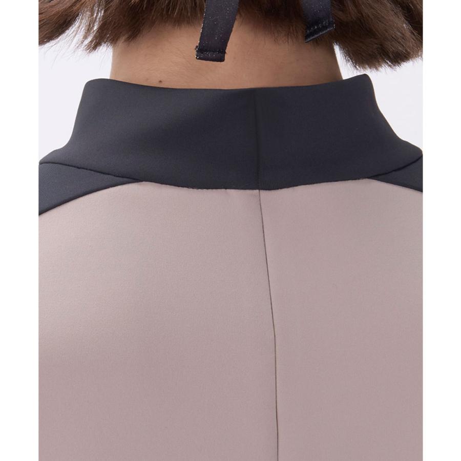 定価47300円【新品】レディース40ランバンスポールモックネックワンピース LANVIN SPORT 公式 ランバン スポール ブロッキングデザイン長袖