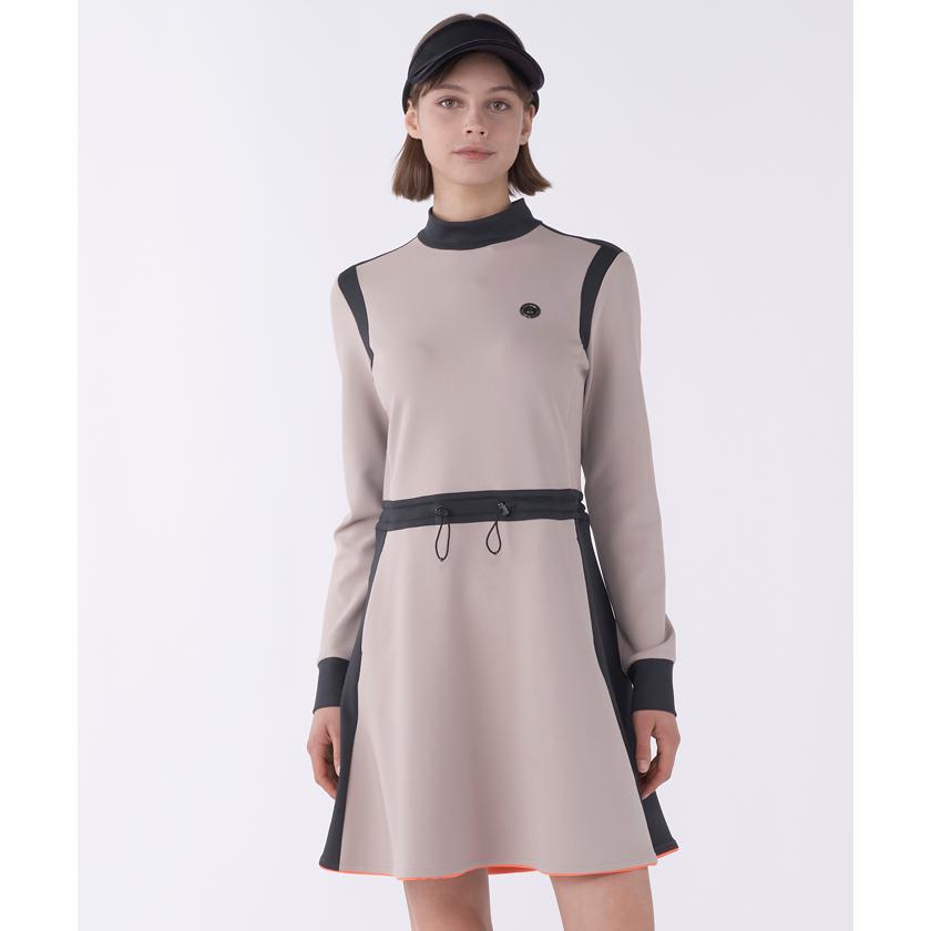 ✴︎ランバンスポール大人可愛いワンピース LANVIN SPORT 公式 ランバン スポール ブロッキングデザイン長袖