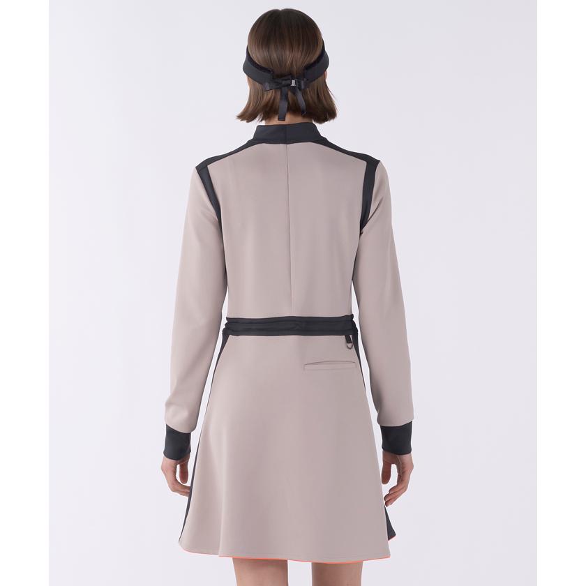 LANVIN SPORT ランバンスポール　襟付きワンピース　フリル　ゴルフ　L LANVIN SPORT ランバンスポール 襟付きワンピース フリル ゴルフ L