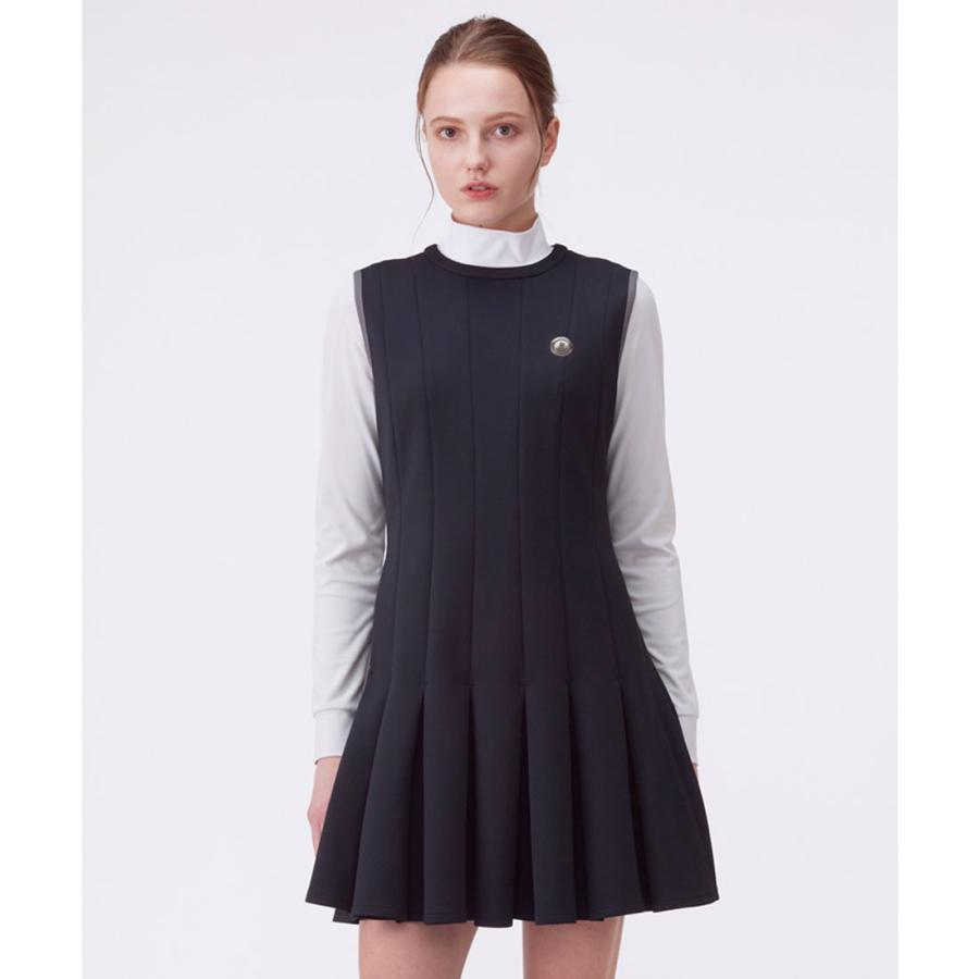 LANVINSPORT ランバンスポール　ノースリーブ　ワンピース　モックネック LANVIN SPORT（ランバンスポール） 公式 ランバン スポール タック