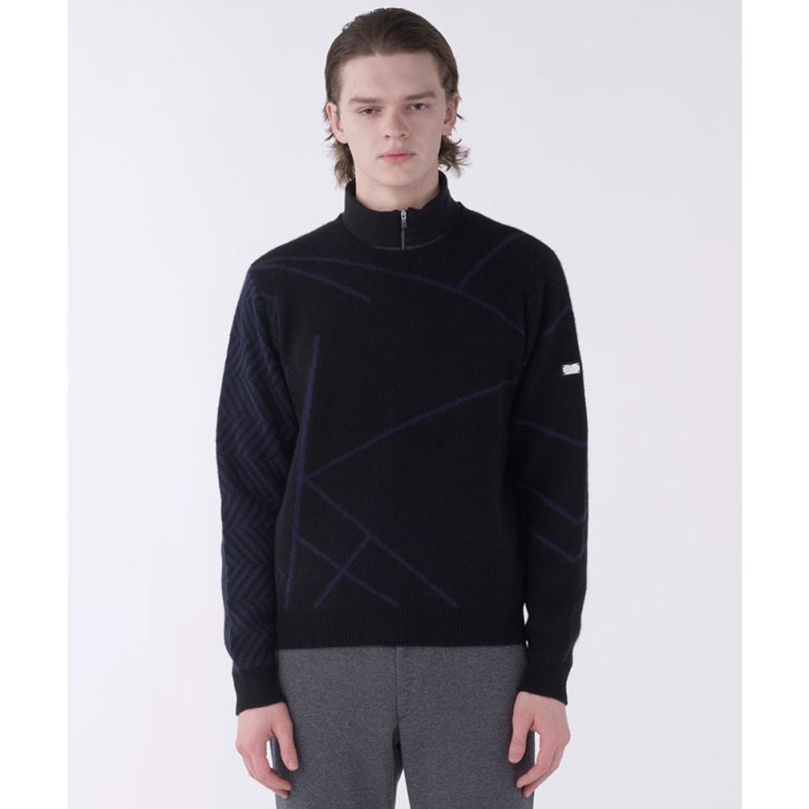 公式 ランバン スポール LANVIN SPORT クルーネックカシミヤセーター メンズ ゴルフ おしゃれ VG5FST01M 25FWの画像