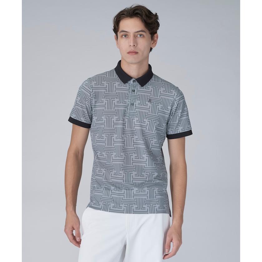PG モノグラム総柄◆半袖ポロ LANVIN SPORT（ランバンスポール） 公式 ランバン スポール モノグラム