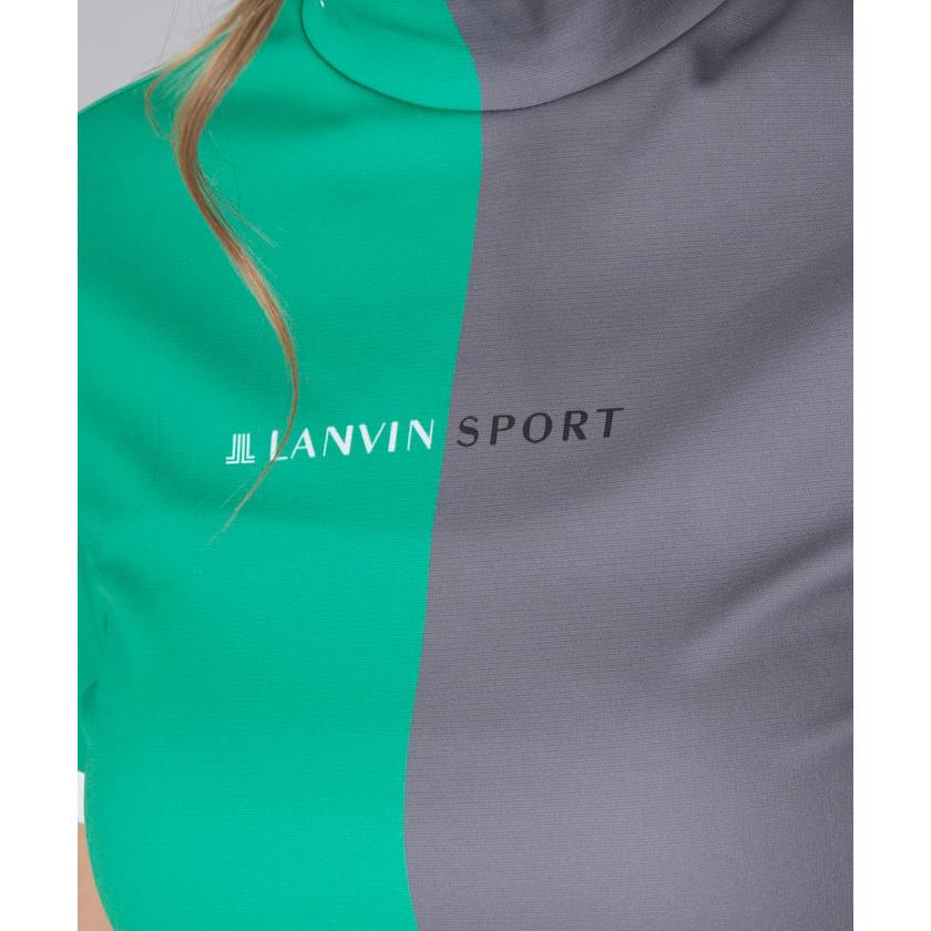 公式 ランバン スポール モックネック半袖シャツ レディース 吸汗 UVカット ストレッチ クーリング効果 サンスクリーン ゴルフ VG5SHS31L 25SSの画像