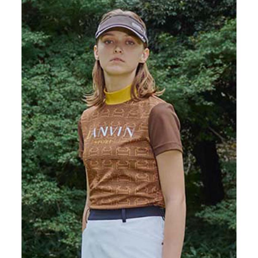 未使用品LANVIN SPORTレディースモックネック半袖シャツ LANVIN SPORT（ランバンスポール） 公式 ランバン スポール モック