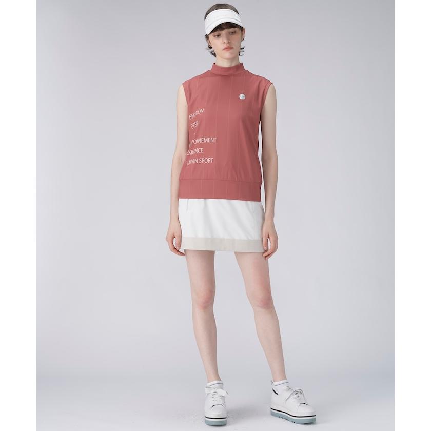 最新 ランバンスポール セットアップ ノースリーブ 赤 スカート ホワイト LANVIN SPORT（ランバンスポール） 公式 ランバン スポール ストライプ