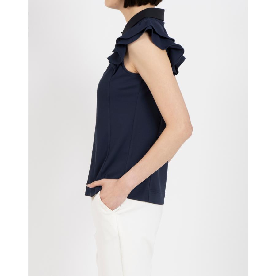 LANVIN SPORT ランバンスポール　フリルワンピース　半袖シャツ　ゴルフ LANVIN SPORT ランバンスポール フリルワンピース 半袖シャツ