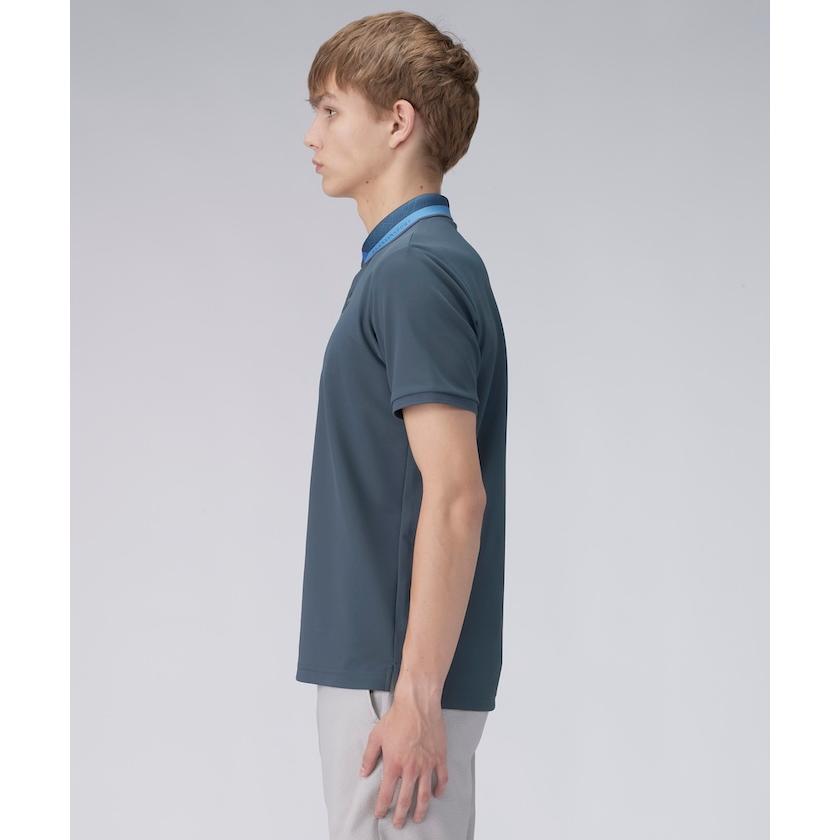 【新品】LANVIN SPORT ラインストーンロゴ ポロシャツ 五分袖 42 LANVIN SPORT ワッフル5分袖ポロシャツ【吸汗/ストレッチ/UV