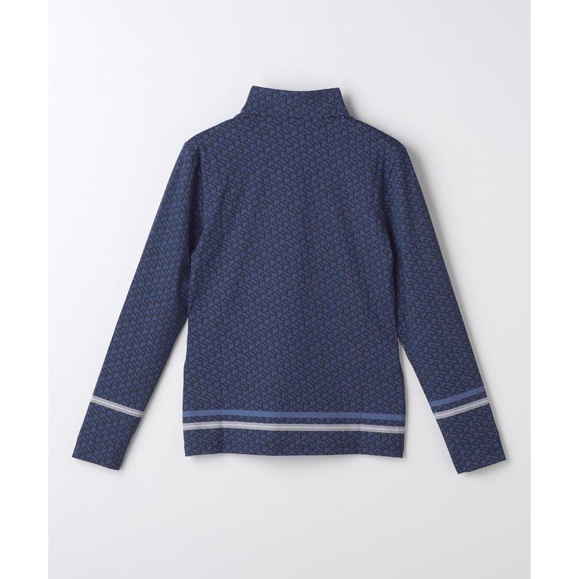 新品✨ ランバン スポール 総柄プリントジップアップ長袖シャツ レディース LANVIN SPORT（ランバンスポール） 公式 ランバン スポール 総柄