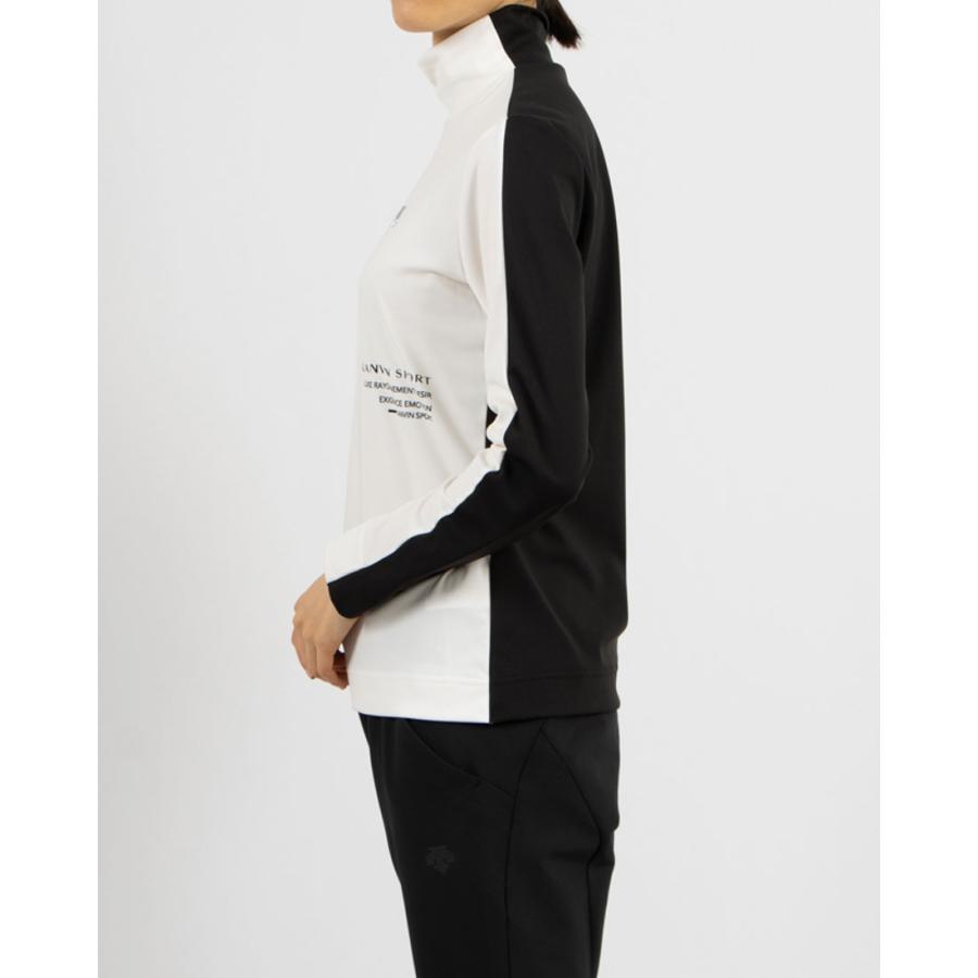 ランバンスポールレディース長袖シャツ ランバン スポール LANVIN SPORT ロゴプリント長袖