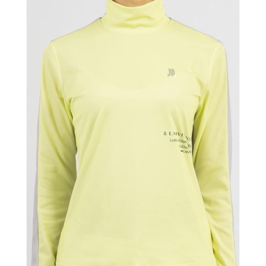 ランバンスポールレディース長袖シャツ ランバン スポール LANVIN SPORT LSロゴプリントモック