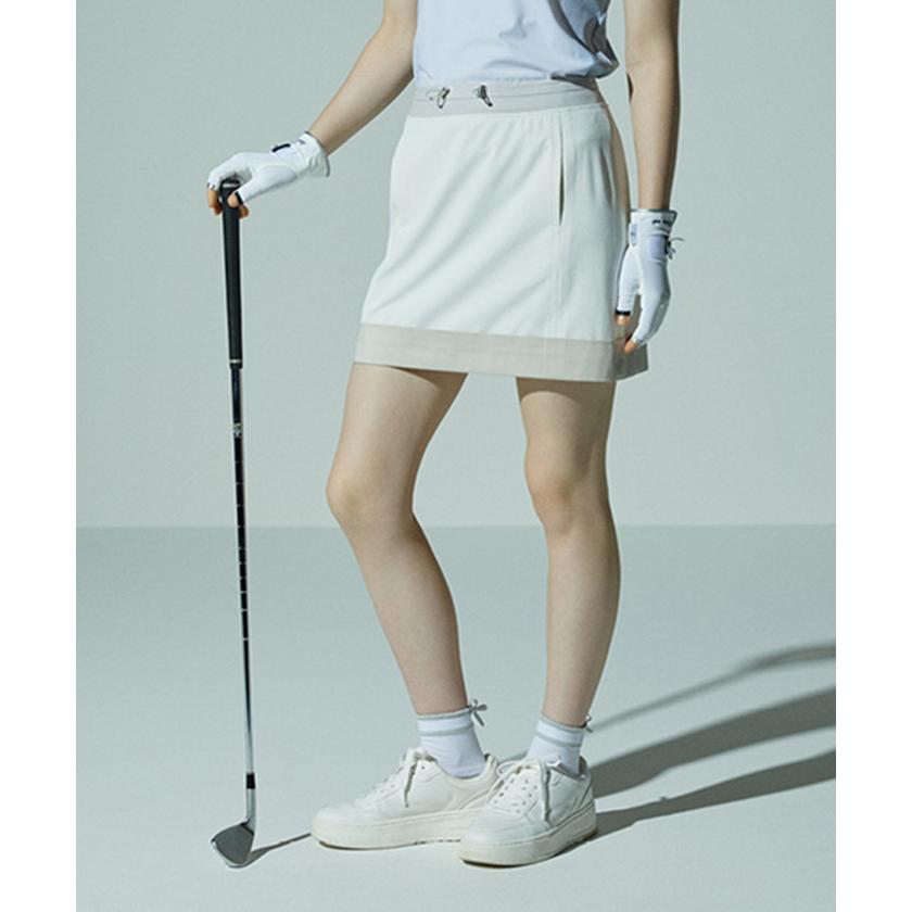 ランバンスポール　UVストレッチスカート　Lホワイト LANVIN SPORT（ランバンスポール） 公式 ランバン スポール スカート