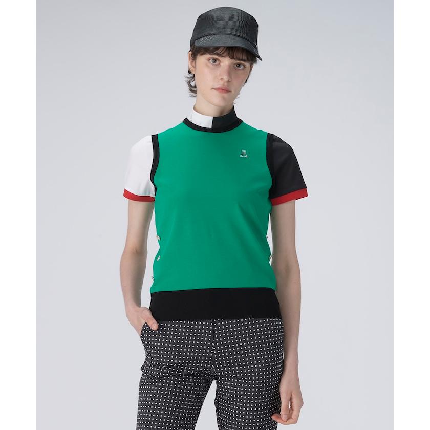 LANVIN SPORT - 堅苦しさ ランバン スポール クルーネックニットベスト プルオーバー 分かりやすい 伸ばすこと糸当てはめる レディース 御召しもの ゴルフ 格好のいい VG5SVE31L 25SS